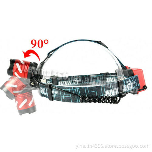 High Power Boruit B9 Rechargeable Zoom Headlamp
